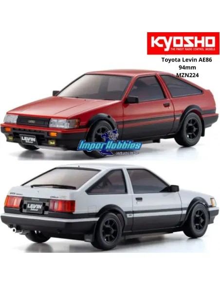 White Body Painting w/ Wheels 94mm Kyosho Mini-Z AWD Toyota Corolla Levin AE86 MZN224