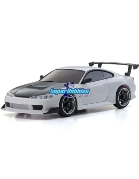 Painted Body 90mm Kyosho Mini-Z AWD Nissan Silvia S15 GT Wing White MZP477W - Auto Scale Collection