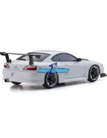 Painted Body 90mm Kyosho Mini-Z AWD Nissan Silvia S15 GT Wing White MZP477W - Auto Scale Collection