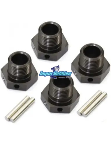 Wheel Hubs Gun Metal 17mm - V2 Standard (4 U.) Kyosho Inferno / Mad Force IFW625-1