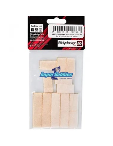 Kit de espuma para la parte delantera de la carrocería de un coches rc 1/10 touring BDTC-FM2646