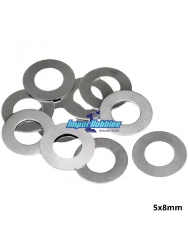Rondelles de réglage en acier 5x8mm Fussion FS-WA005 - Voitures RC 0.1mm - 0.2mm - 0.3mm - 0.5mm