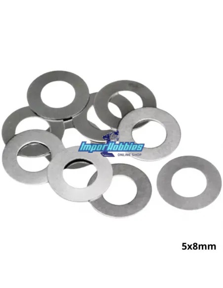 Arandelas de ajuste acero 5x8mm Fussion FS-WA005 para ajustes en modelismo / coches rc. 0.1mm - 0.2mm - 0.3mm - 0.5mm