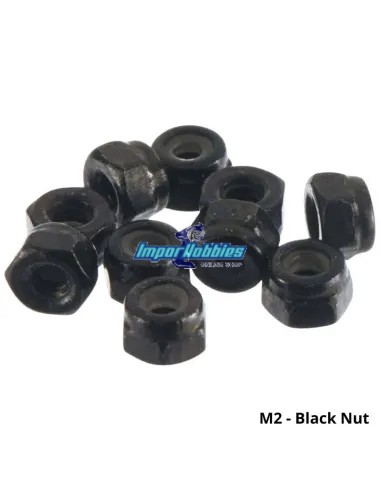 Écrou acier autobloquant noirs M2 (10 U.) Fussion