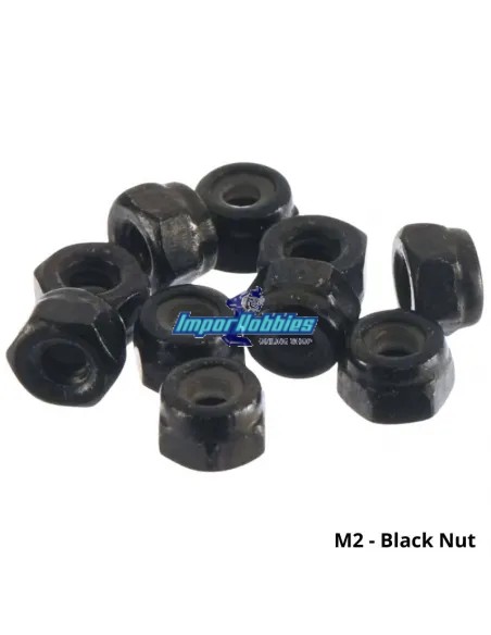 Écrou acier autobloquant noirs M2 (10 U.) Fussion