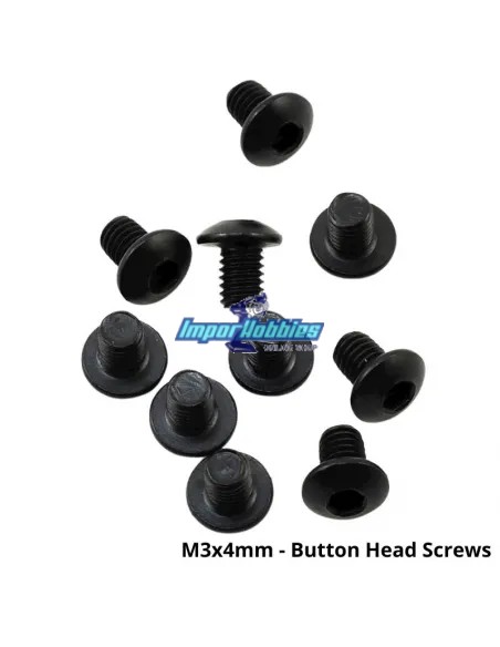 Tornillos de acero M3x4 cabeza allen botón (10 Uds.) Fussion FS-TB3004 - Modelismo - Coches RC