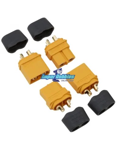 Conector XT60H con protector - macho - hembra (2 Pares) Fussion FS-00019