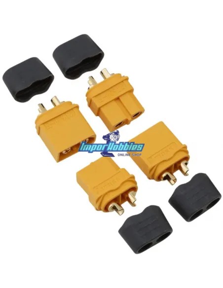 Conector XT60H con protector - macho - hembra (2 Pares) Fussion FS-00019