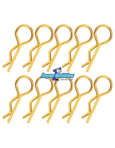 Universal 1/8 Body Clips - Curved  - Gold (10 U.) Fussion FS-WD024