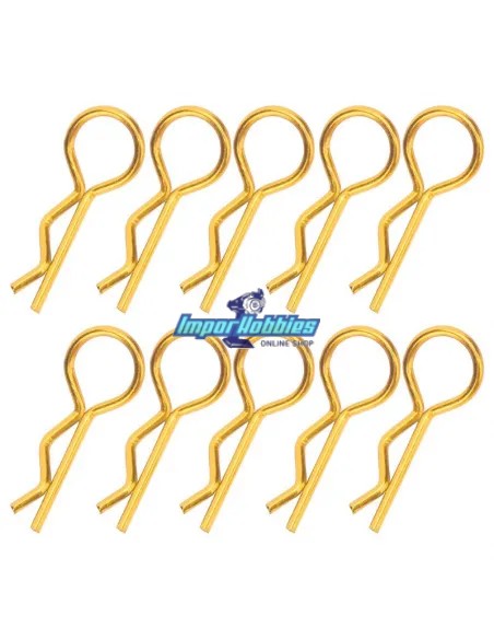 Universal 1/8 Body Clips - Curved  - Gold (10 U.) Fussion FS-WD024