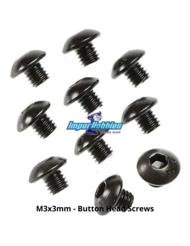 Tornillos de acero M3x3 cabeza allen botón (10 Uds.) Fussion FS-TB3003 - Modelismo - Coches RC