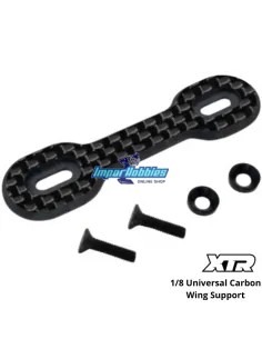 Placa / Soporte de alerón carbono universal 1/8 Buggy XTR Racing XTR-0324
