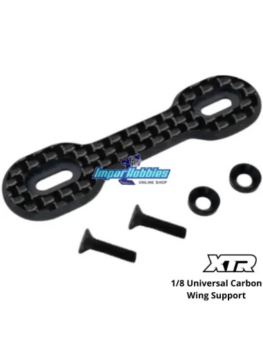 Placa / Soporte de alerón carbono universal 1/8 Buggy XTR Racing XTR-0324