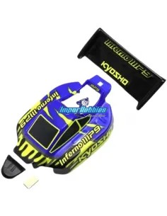 Carrocería pintada azul / amarilla Kyosho Mini-Z Buggy Inferno MP9 MBB03BLY