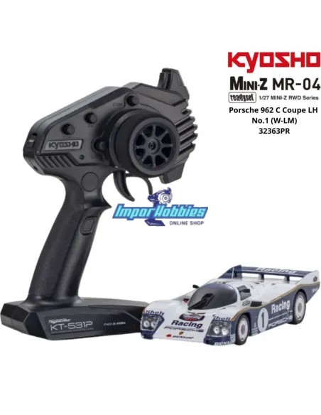 Kyosho Mini-Z MR-04 RWD Porsche 962 C Coupe LH No.1 W-LM - KT-531P 102mm 32363PR - Kyosho Mini-Z RWD Readyset Models
