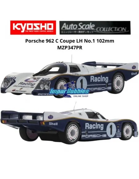 Carrocería pintada 102mm Kyosho Mini-Z W-LM Porsche 962C Coupe LH No.1 MZP347PR