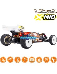 Coche RC Eléctrico Hobbytech XMid RTR 1/10 Buggy 2WD Brushless 1.XMID.RTR 2