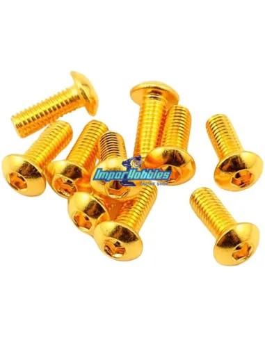 Button Head Hex Screws M3 - Gold (10...