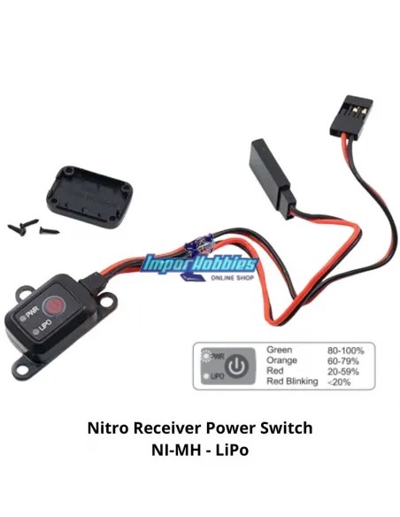 Interruptor de receptor electrónico Lipo - Life - NiMh 1/10 - 1/8 SkyRC SK-600054 - Interruptores y reguladores de radiocontrol