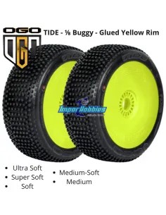 Pneus AKA Component 2AB Medium Long Wear (4 U.) sans jantes ni inserts 14032ZXT - Pneus AKA Race - 1/8Th Buggy