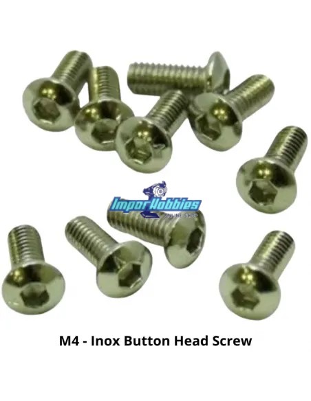 Button Head Hex Screws M4 - Stainless Steel (10 U.) Fussion FS-TBX40xx