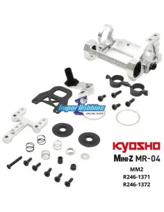 Soporte de motor aluminio + amortiguador fricción Tipo MM2 Kyosho Mini-Z MR-04 R246-1371 - R246-1372