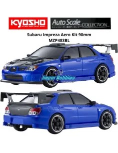 Painted Body 90mm Kyosho Mini-Z AWD Subaru Impreza WRX Aero Kit CFRP Blue MZP483BL