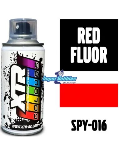Fluorescent Red Spray Paint For Polycarbonate Body 150ml. XTR Racing SPY-016