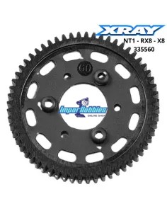 Corona 60T 1ª velocidad en composite Xray NT1 / RX8 / X8 335560