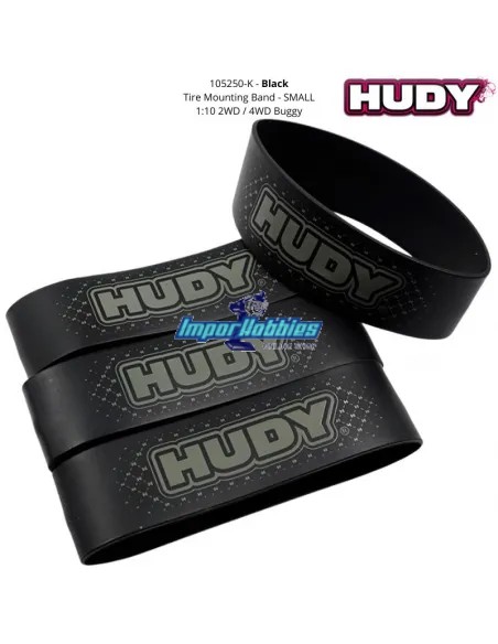 Tire Mounting Bands - 1/10 Buggy - Hudy 105250 - Black