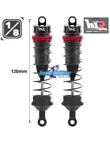 Big-Bore Shock - 1/8 Buggy 16mm Big-Bore 120mm (2 U.) Hobbytech HTR-508120 - Rear NXT EVO RR