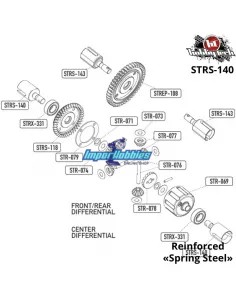 Noix de differentiel Av / Ar Renforcé - Spring Steel (2 U.) Hobbytech STR8 / Spirit / NXT STRS-140 2
