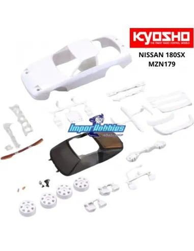 Carrocería para pintar 90mm + llantas Kyosho Mini-Z AWD Nissan 180SX MZN179