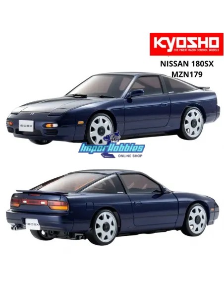Carrocería para pintar 90mm + llantas Kyosho Mini-Z AWD Nissan 180SX MZN179