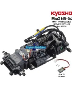 Mini Coche RC 1/28 Kyosho Mini-Z MR-04EVO2 4100KV Chassis Set 94mm N-MM2 32895G con giróscopo