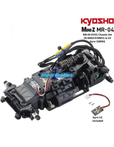 Mini voiture RC 1/28 Kyosho Mini-Z MR-04EVO2 4100KV Châssis 94mm N-MM2 32895G avec gyroscope V2 inclus