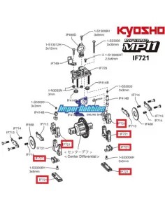 Center Differential Mount Kyosho Inferno MP11 IF721 2