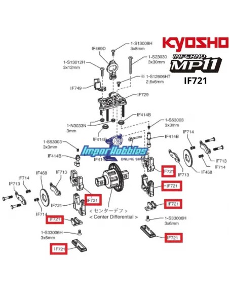 Palier central Kyosho Inferno MP11 IF721
