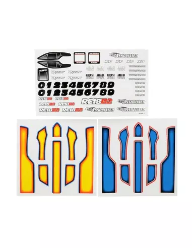 Decal Sheet Team Associated RC18B2 AS21411 - Team Associated RC18B / RC18T / RC18R - Spare Parts & Option Parts