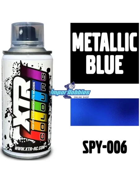 Peinture bleu métallisé spray pour carrosserie de lexan 150ml. XTR Racing SPY-006