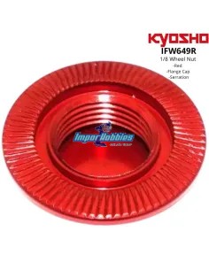 Wheel Nuts - Red -  Close - Serrated  M12 - 17mm 1/8 (4 U.) Kyosho IFW649R 2