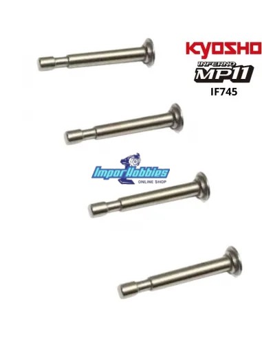 Pins inferiores sujeción amortiguador 6.5x26mm (4 Uds.) Kyosho Inferno MP9 / MP10 / MP11 IF745 - IF341 - IF492