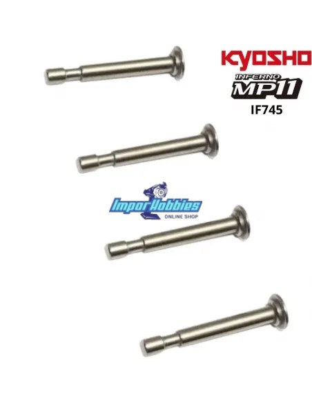 Pins inferiores sujeción amortiguador 6.5x26mm (4 Uds.) Kyosho Inferno MP9 / MP10 / MP11 IF745 - IF341 - IF492