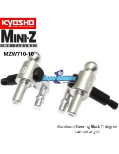 Manguetas delanteras aluminio 1.0 Deg Kyosho Mini-Z MR-04 MZW710-10