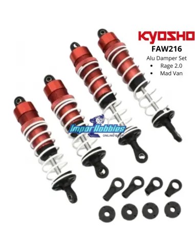 Set de amortiguadores en aluminio - Opción Kyosho Rage 2.0 / Mad Van FAW216 - Repuesto y opciones