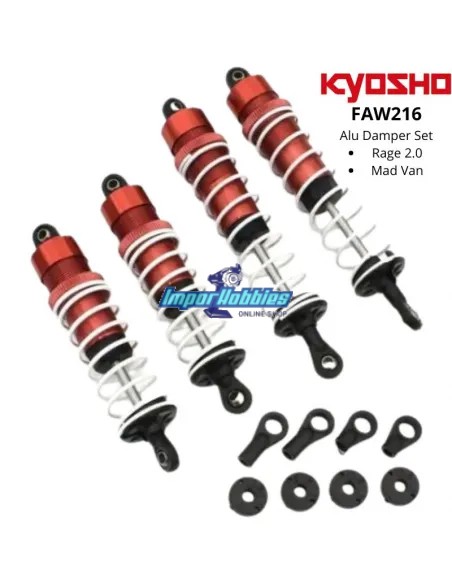 Amortisseurs aluminium - Option Kyosho Rage 2.0 / Mad Van FAW216 - Pièces detachées et options