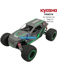 Set de amortiguadores en aluminio - Opción Kyosho Rage 2.0 / Mad Van FAW216 - Repuesto y opciones 2