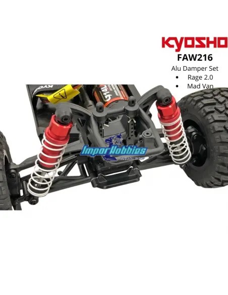 Amortisseurs aluminium - Option Kyosho Rage 2.0 / Mad Van FAW216 - Pièces detachées et options
