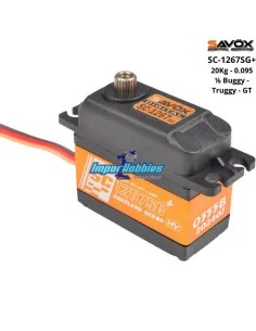 Standard Digital Servo Savox SC-1267SG+ HV 20Kg 0.095s 6.0V ~ 7.4V - 1/8 Buggy / Truggy / GTs RC Cars