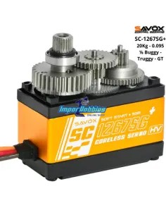 Standard Digital Servo Savox SC-1267SG+ HV 20Kg 0.095s 6.0V ~ 7.4V - 1/8 Buggy / Truggy / GTs RC Cars 2